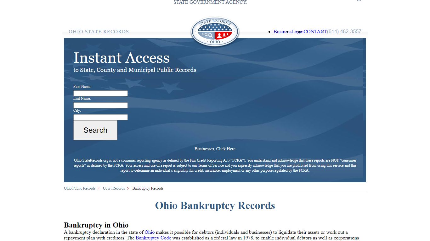 Ohio Bankruptcy Records | StateRecords.org